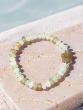 8x5mm Beautiful Afghan Jade Rondelle Bracelet 🌟